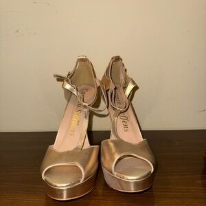 Gold Women's Platform Heels